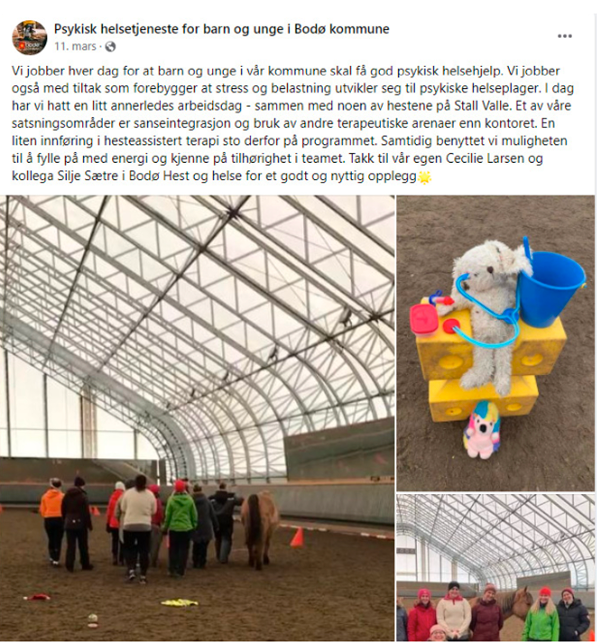 Facebook-innlegg om fagdag